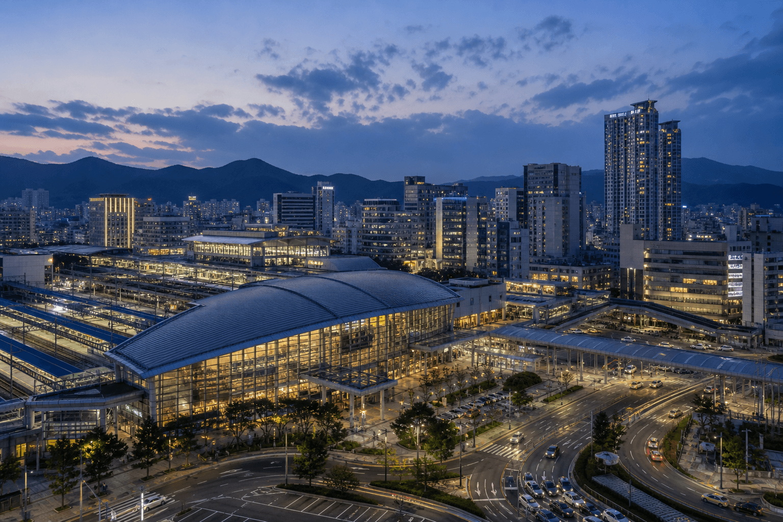 Editorial route image for Daegu station-side handoff